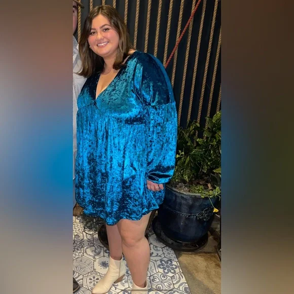 Dresses | Asos Curve Blue Velvet Long Sleeve Dress Size 16 | Poshmark Dresses | Asos Curve Blue Velvet Long Sleeve Dress Size 16 | Poshmark